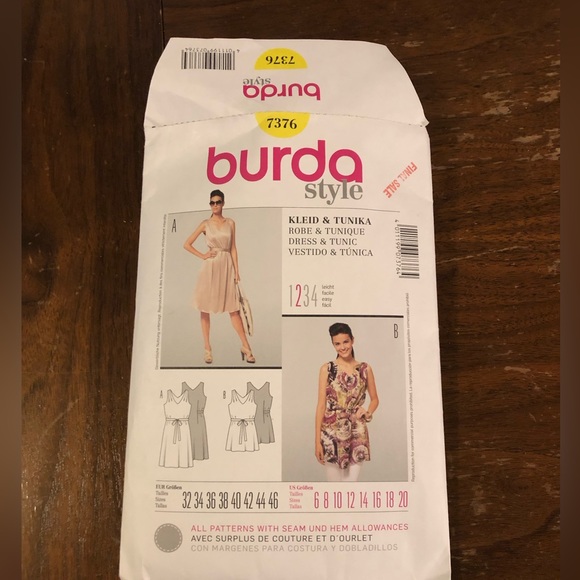 Burda pattern, pieces cut - Picture 1 of 3